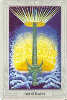 Sværdenes es tarotkort